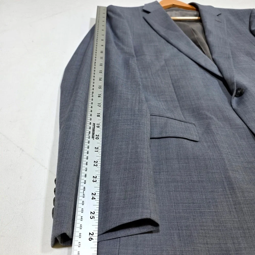 Calvin Klein Blazer Mens 46R Gray Slim Fit Two Button Suit Jacket Professional